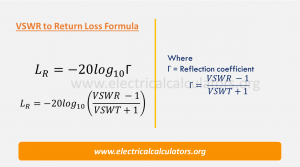 VSWR To Return Loss Formula Conversion Calculator • Electrical ...